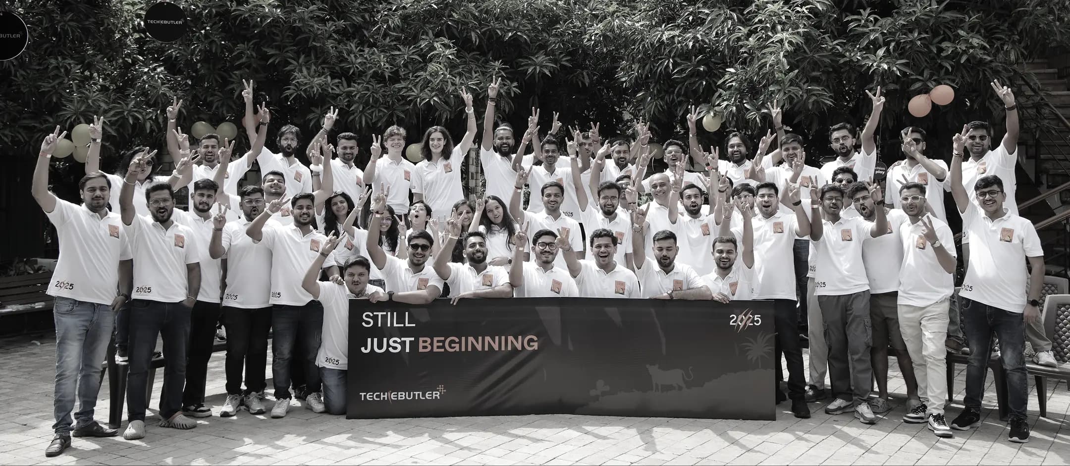 The Techiebutler team gathered in the Rajkot studio